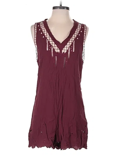Pre-owned Staring At Stars Romper In Burgundy