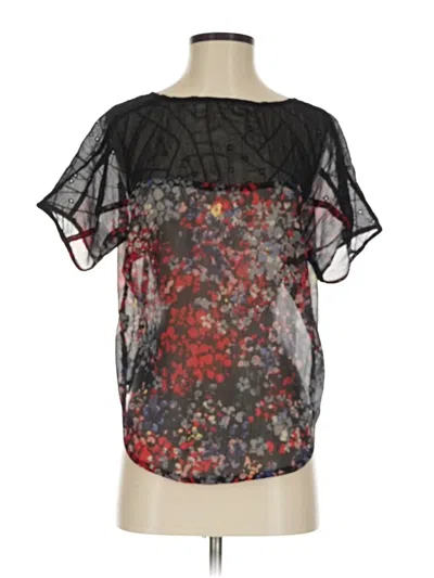Pre-owned Staring At Stars Short Sleeve Top Black Square Neckline Tops