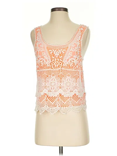 Pre-owned Staring At Stars Sleeveless Top Orange Sweetheart Neckline Tops