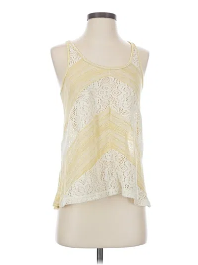 Pre-owned Staring At Stars Tank Top Yellow Halter Neckline Tops