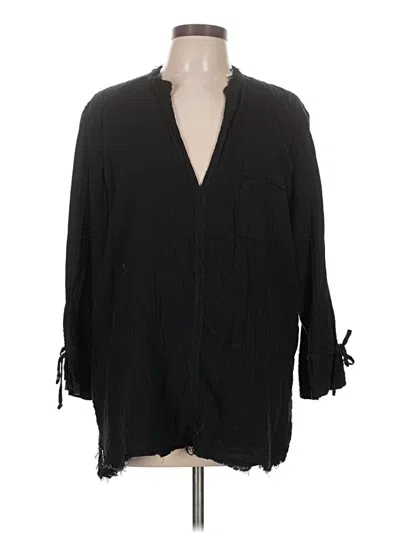 Pre-owned Stark X 3/4 Sleeve Blouse In Black