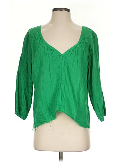 Pre-owned Stark X 3/4 Sleeve Blouse In Green