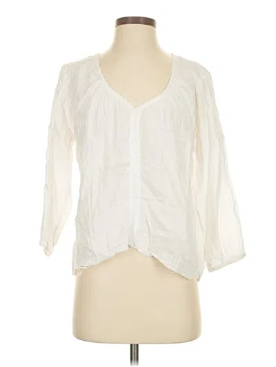 Pre-owned Stark X 3/4 Sleeve Blouse In Ivory