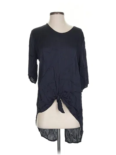 Pre-owned Stark X 3/4 Sleeve Top Blue Keyhole Neckline Tops