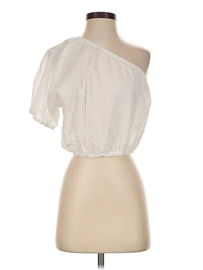 Pre-owned Stark X Short Sleeve Blouse In Ivory
