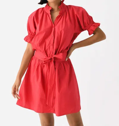 Starkx Abby Dress In Crimson In Pink