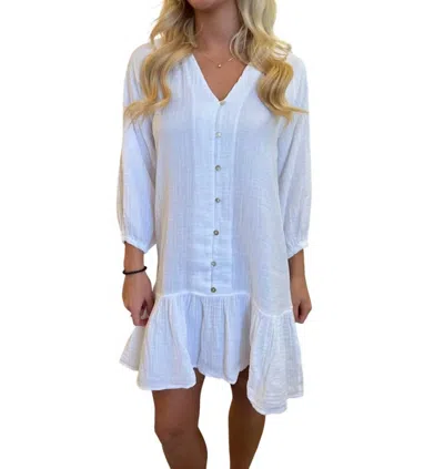 Starkx Alice Mini Dress In White In Multi