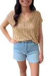 Starkx Ariel Cable Sweater In Tan In Brown