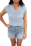 Starkx Ariel Jersey Sweater In Light Blue In Blue