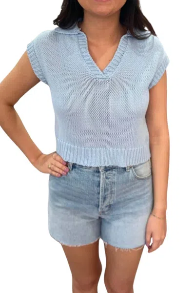 Starkx Ariel Jersey Sweater In Light Blue