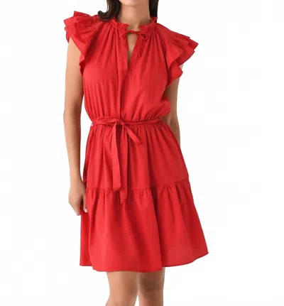 Starkx Austin V Neck Mini Dress In Red