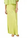 Starkx Bias Cut Maxi Skirt In Sonny Lime