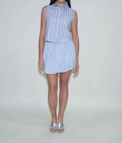 Starkx Bubble Mini Skirt In Light Blue