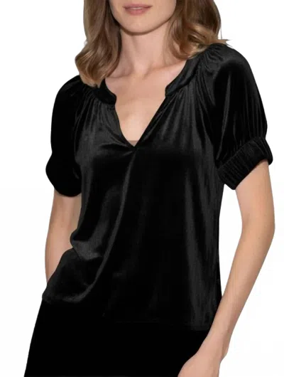 Starkx Cameron Velvet Top In Black