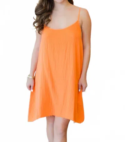 Starkx Cami Tie Back Mini Dress In Paradise In Orange