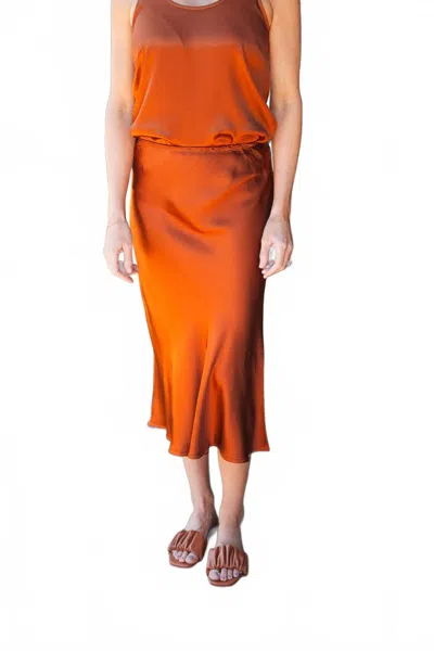 Starkx Farah Midi Skirt In Clay In Animal Print