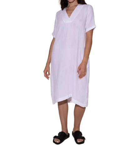 Starkx Gauze Nicola Dress In White In Purple