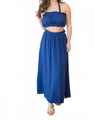 Starkx Jaz Halter Top In Navy In Blue