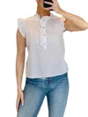 Starkx Jodie Cap Sleeve Top In White In Purple