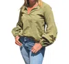 Starkx Lantern Top In Olive In Green