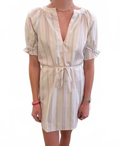 Starkx Natasha Mini Dress In Pink Cotton Multi Stripe In Transparent