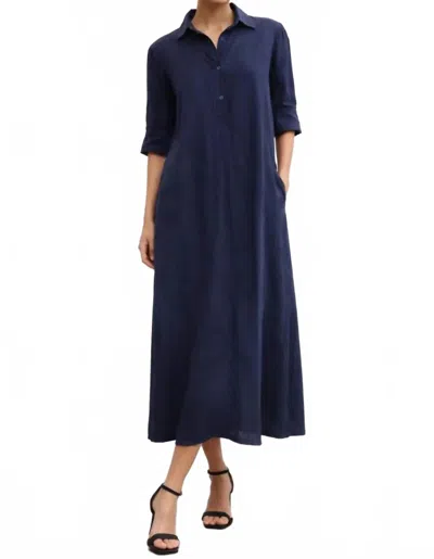 Starkx Noele Short Sleeve Dress In Navy In Blue