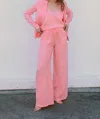 Starkx Pocket Linen Pant In Geranium In Multi