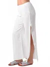 Starkx Side Slit Pants In White In White
