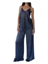 Starkx Silky Slip Top In Navy In Blue