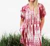 Starkx Tie Dye Lucia Dress In Garnet In Multi
