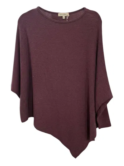Starkx Women's Soft Solid Asymmetrical Top In Maroon In Red