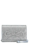 Starlet Bow Rhinestone Crossbody Bag In Silver