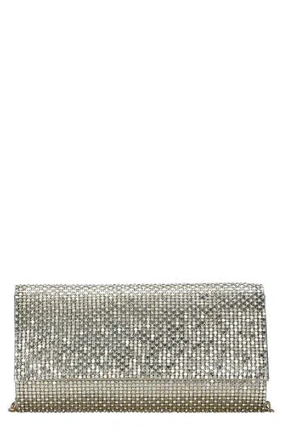 Starlet Shimmer Metal Mesh Clutch In Gray