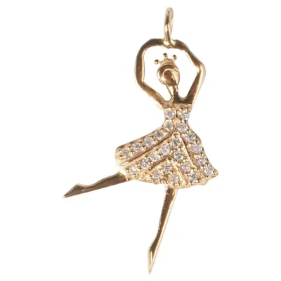 Pre-owned Starlette 18k Solid Gold Dancer Pendant (**with Chain**) In Multi