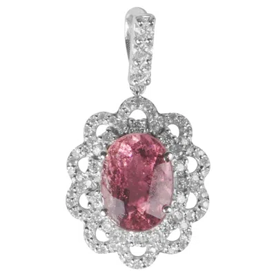 Pre-owned Starlette 18k Solid Gold Tourmaline Horizon Pendant (**with Chian**) In Multi
