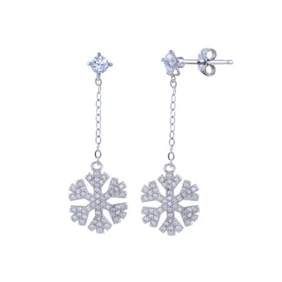 Starlette Snow Day Earrings In Silver In Metallic