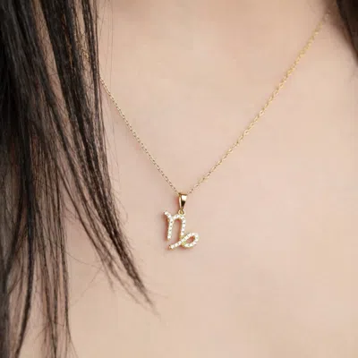Starlette Women's Capricorn Zodiac Necklace In Gold