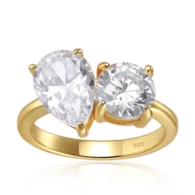 Starlette Women's Double Feature Stones Aurora Ring In Gold