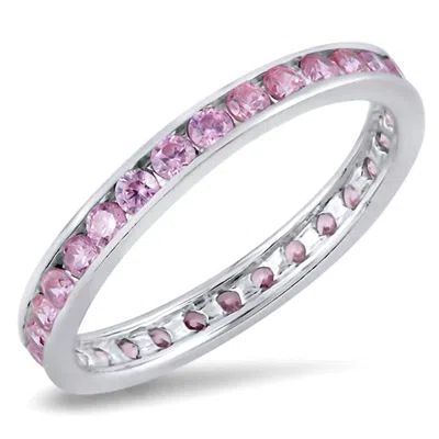 Starlette Women's Eternity Band Ring In Silver