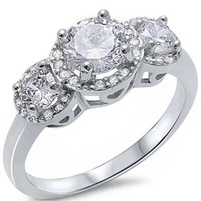 Starlette Women's Future Engagement Ring In Silver In Green