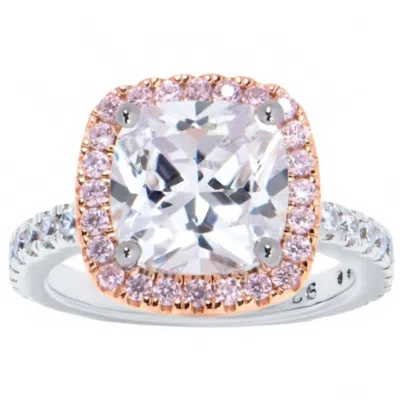 Starlette Women's Ginger Engagement Ring In Silver