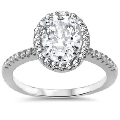 Starlette Women's Guinevere Engagement Ring In Silver In Gray