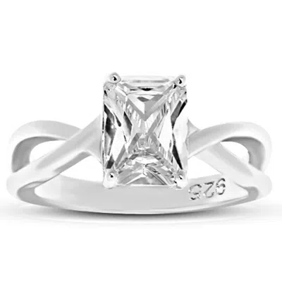 Starlette Women's Halle Engagement Ring In Silver In Metallic