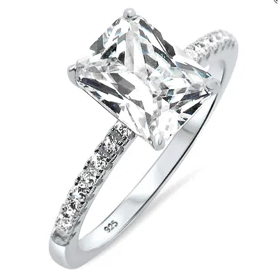 Starlette Women's Hazel Engagement Ring In Silver In Metallic