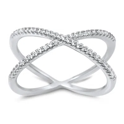 Starlette Women's Jenna Statement Ring In Silver In Metallic