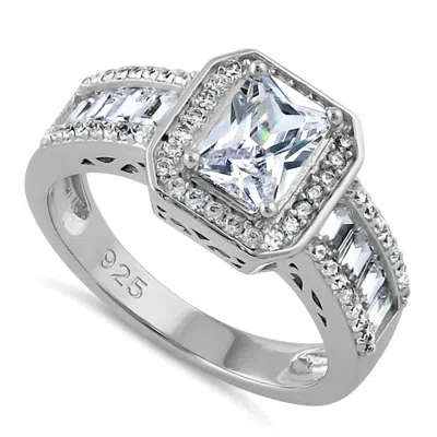 Starlette Women's Shelby Engagement Ring In Silver In Gray
