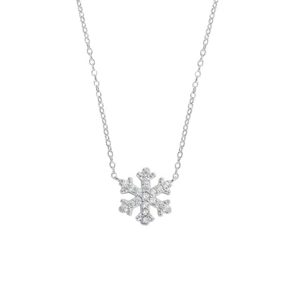 Starlette Women's Snowflake Jewelry Set In Silver