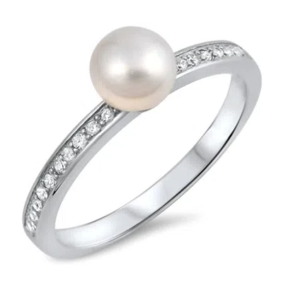 Starlette Women's The Pearl Of Our Collection Amber Ring In Silver