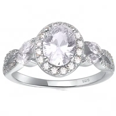 Starlette Women's Victoria Engagement Ring In Silver