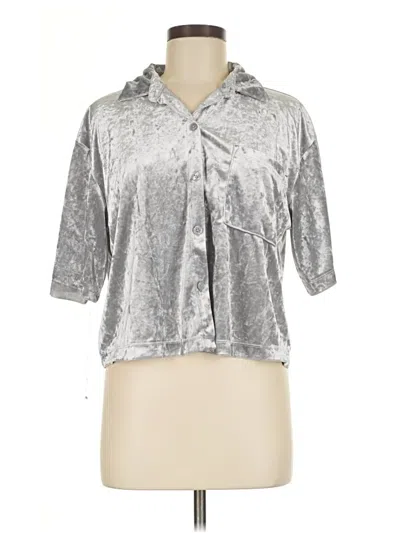 Pre-owned Stars Above 3/4 Sleeve Button Down Shirt In Silver